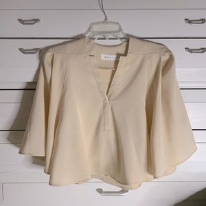 Cream Flowy Blouse
